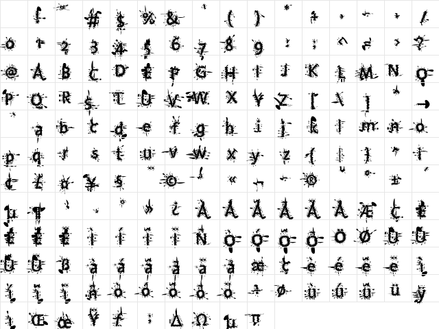 JesusSister Medium Character Map JesusSister Medium Character Map