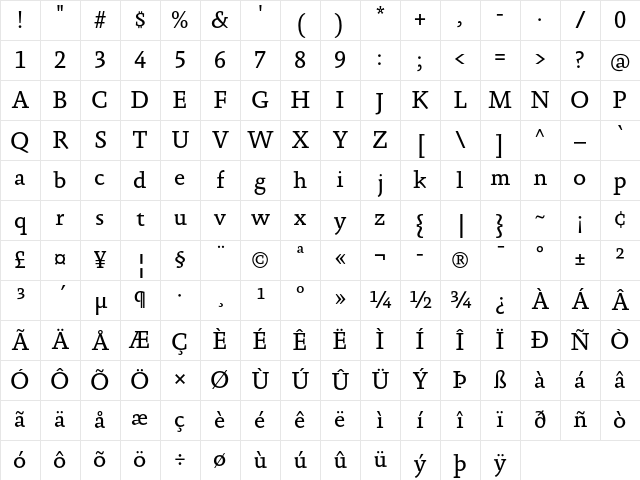 Absara TF Regular Regular Character Map Absara TF Regular Regular Character Map
