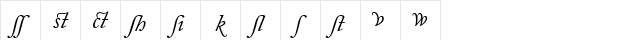 ACaslon AltRegular Italic Character Map