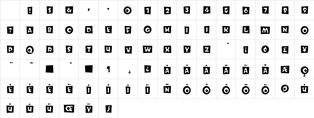 Knobcheese Initials Character Map Knobcheese Initials Character Map