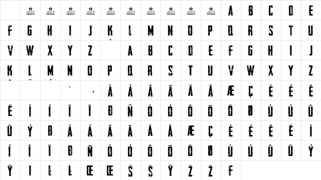 AWAKENNING Regular Character Map AWAKENNING Regular Character Map