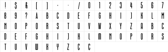Aurelio Titling Compressed Character Map Aurelio Titling Compressed Character Map