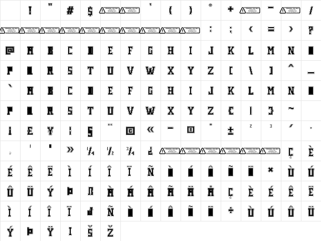 Volters Regular Character Map Volters Regular Character Map