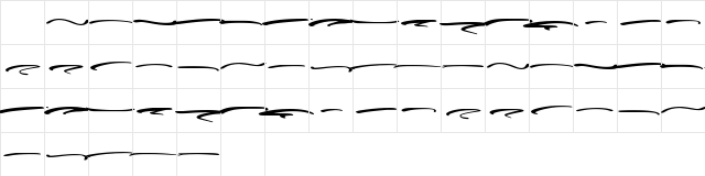 Parfait Swash Line Regular Character Map Parfait Swash Line Regular Character Map