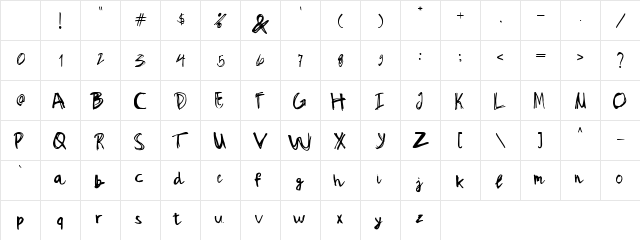 Sudsier Demo Regular Character Map Sudsier Demo Regular Character Map