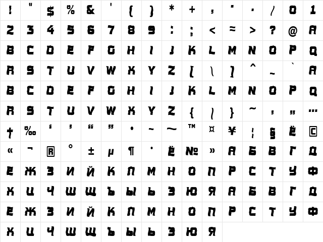 a_ConceptoTitulNrWv Medium Character Map