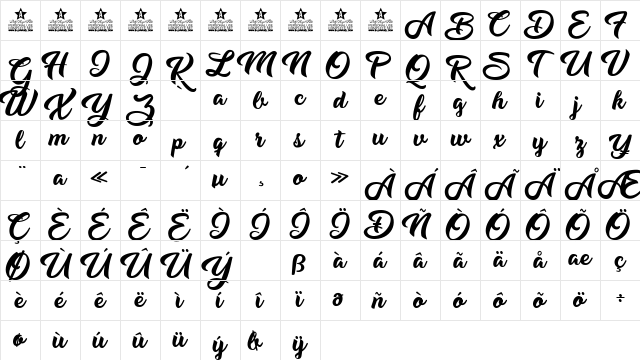 Dirty Queen Personal Use Regular Character Map