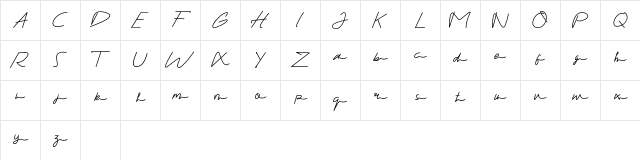 Gandhewa Signature Regular Character Map