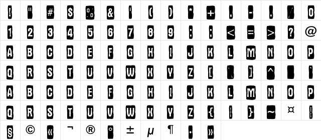a_AlternaTitulCmJgg Regular Character Map