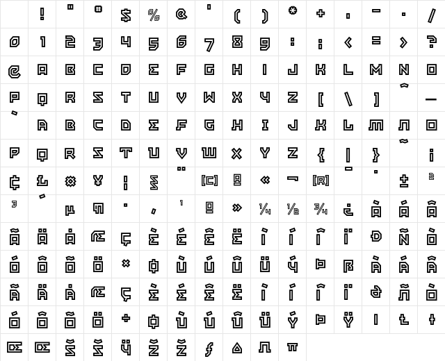 EastBlocICG Open Character Map EastBlocICG Open Character Map