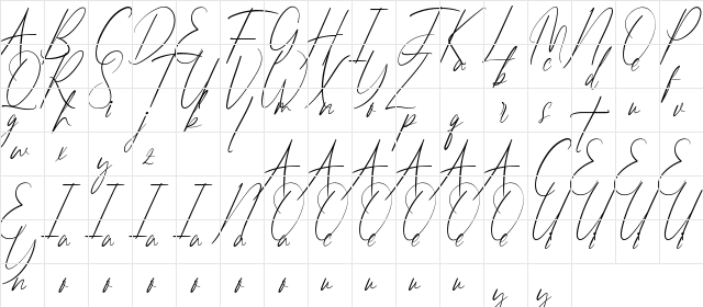 Hostiline Demo Regular Character Map