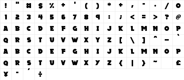 Megalopolis X Regular Character Map Megalopolis X Regular Character Map
