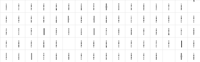 RecorderFont Regular Character Map RecorderFont Regular Character Map