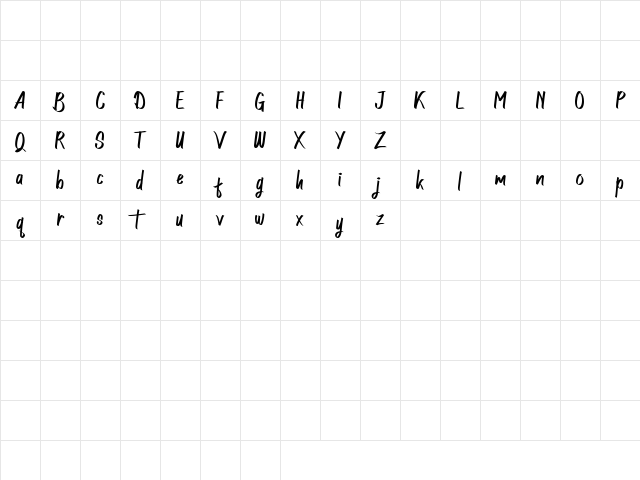 Northingtown Regular Character Map Northingtown Regular Character Map