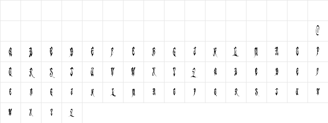 Sabanak Demo Regular Character Map