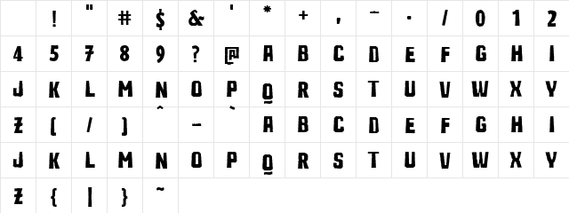 Ruina One Black Character Map
