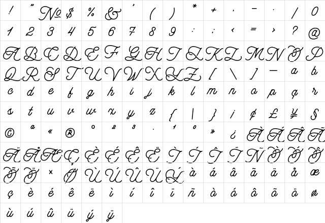 aaleyah-PERSONAL-USE-ONLY PERSONAL-USE-ONLY Character Map