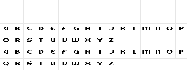 Aliu Baba Regular Character Map Aliu Baba Regular Character Map