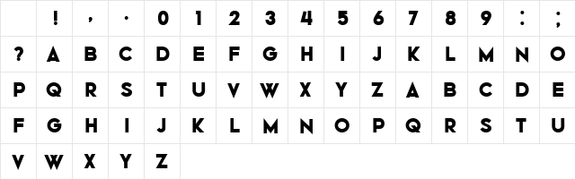 Catamaran Regular Character Map Catamaran Regular Character Map
