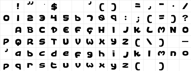 King's Ransom Regular Character Map
