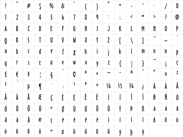 MigrateITC Medium Character Map MigrateITC Medium Character Map