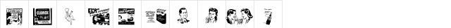 OldTimeDings Set 1 Regular Character Map