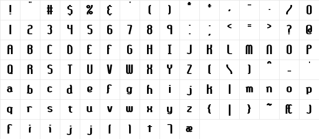 36 days ago Thick BRK Normal Character Map