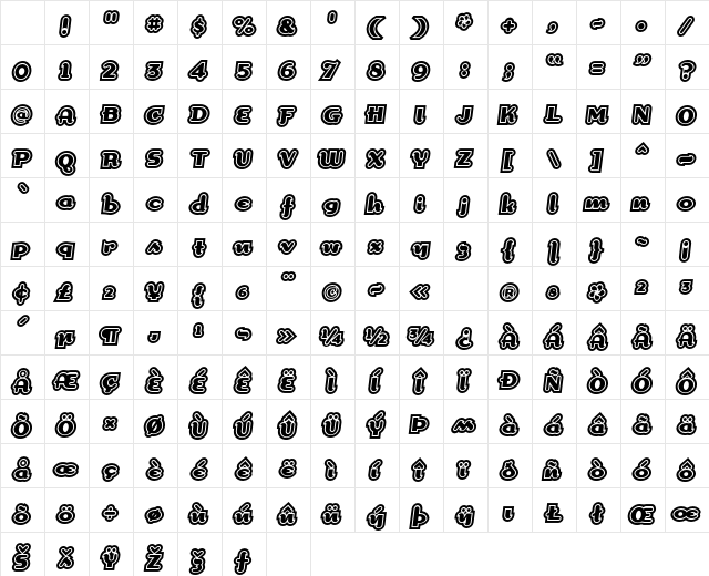 DogmaExtraOutline Extra Outline Character Map DogmaExtraOutline Extra Outline Character Map