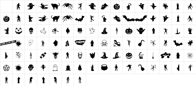 Ween-Dings Regular Character Map Ween-Dings Regular Character Map