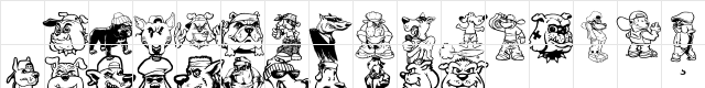 Big Bad Dogs Regular Character Map Big Bad Dogs Regular Character Map
