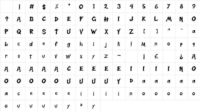 Halloweb Regular Character Map Halloweb Regular Character Map