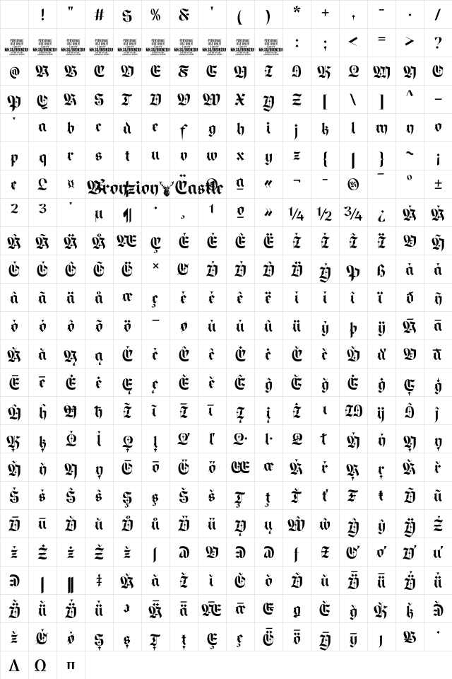Bronzion Castle PERSONAL USE Regular Character Map Bronzion Castle PERSONAL USE Regular Character Map