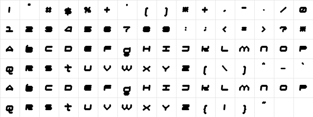 Oliray41 Italica Character Map