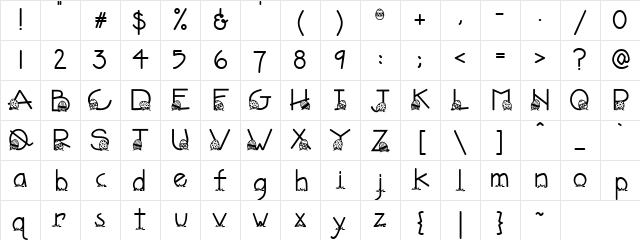 PC Easter Egg Regular Character Map