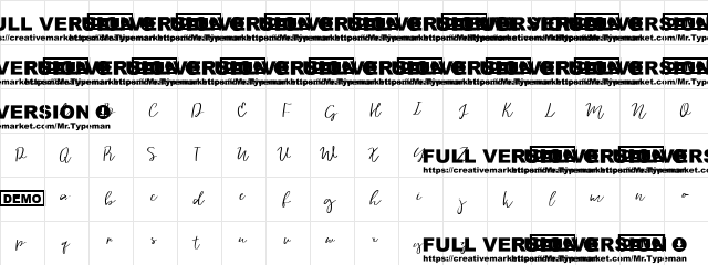 Vingiloth Regular Character Map Vingiloth Regular Character Map