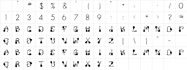 Left Hook Regular Character Map Left Hook Regular Character Map