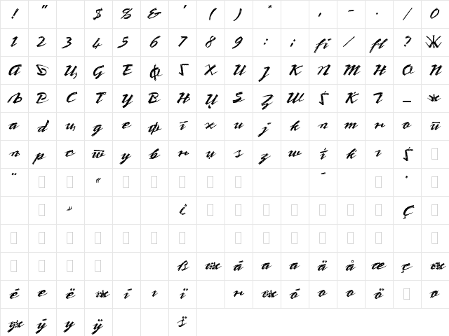 X_Bronx Black Character Map