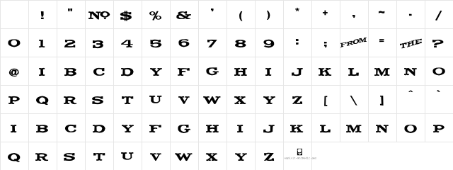 LHF Fancy Full Regular Regular Character Map LHF Fancy Full Regular Regular Character Map