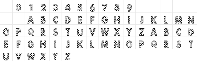 101! Seein' SpotZ Regular Character Map