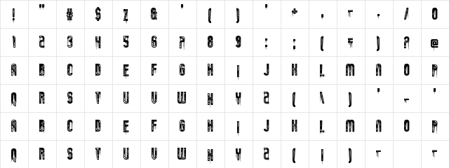 Tumbling Down Regular Character Map