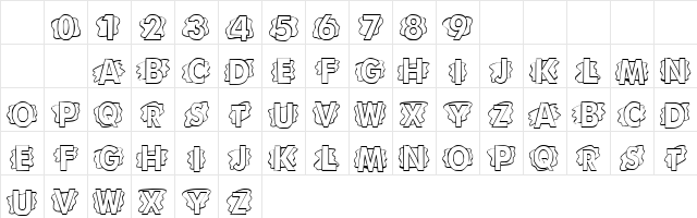 101! PuddleZ Regular Character Map