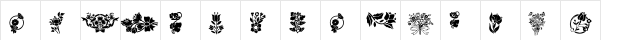 101! Floral Designs 1 Regular Character Map