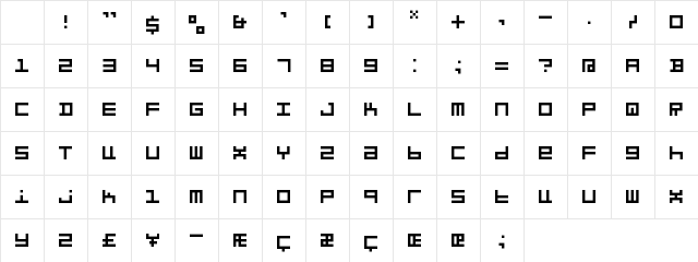 Pardoes Regular Character Map Pardoes Regular Character Map