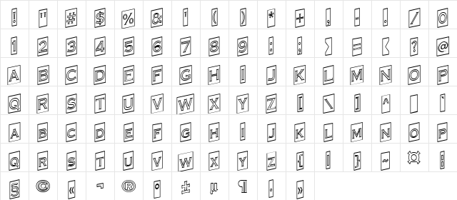 a_CopperGothCmUpOtl Regular Character Map a_CopperGothCmUpOtl Regular Character Map