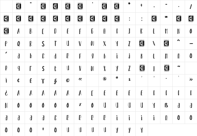 Honey Taste Line Character Map