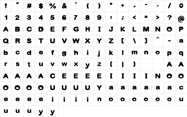 Achieve It Regular Character Map Achieve It Regular Character Map