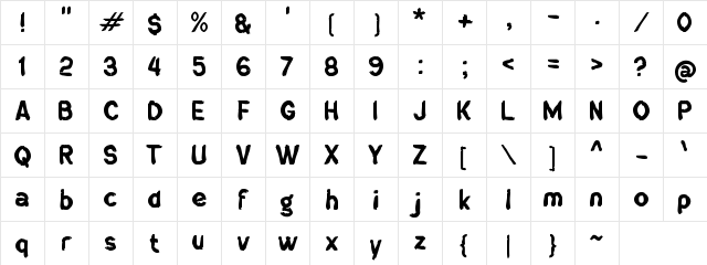 f Fantastic Rock Regular Character Map f Fantastic Rock Regular Character Map