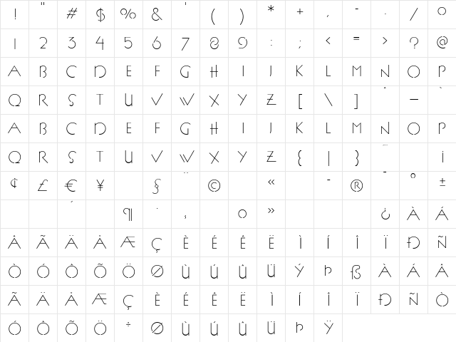 P22 FLLW Exhibition Light Light Character Map