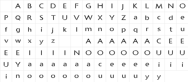 Allcan DEMO Regular Character Map Allcan DEMO Regular Character Map