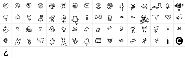 ChankbatsCritters Regular Character Map ChankbatsCritters Regular Character Map